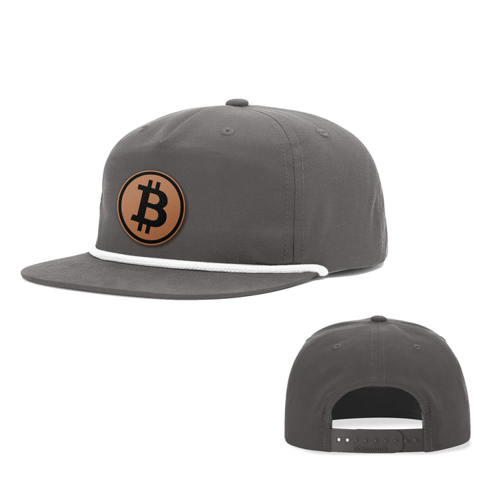 Snapback Rope Flatbill / Charcoal and White / One Size