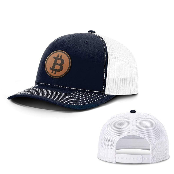 SunFrog-Busted Hats Bitcoin Leather Patch Hats
