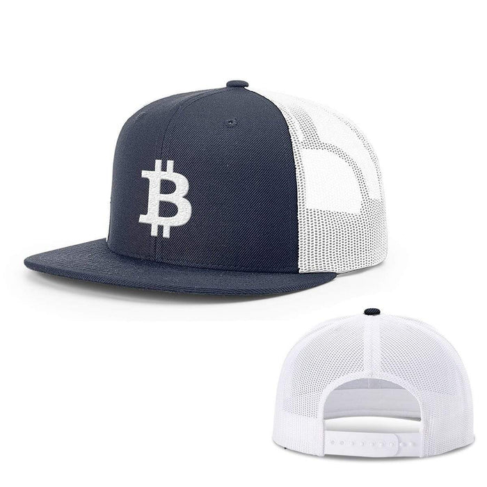 Snapback Flatbill / Navy and White / One Size