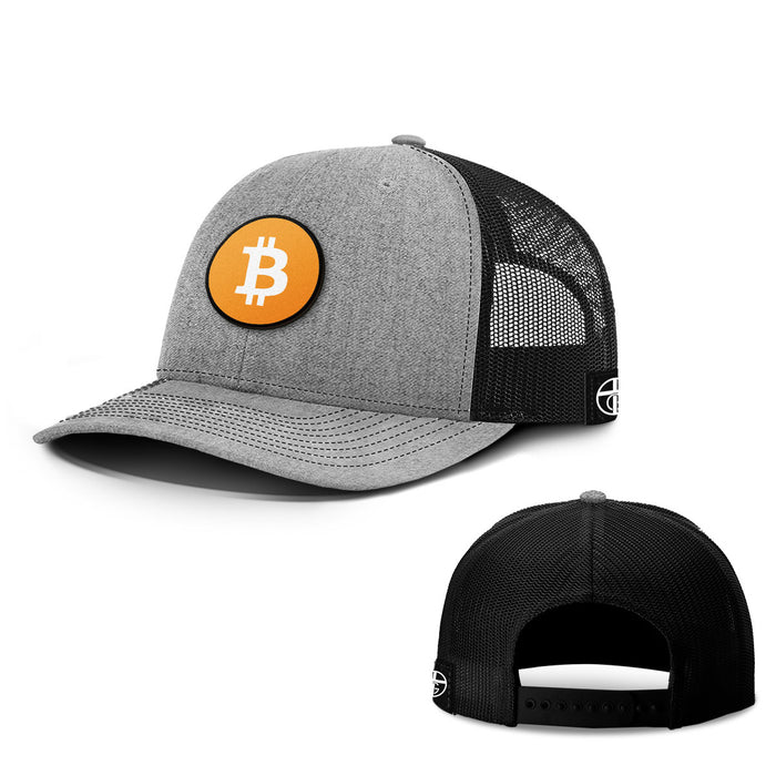 Bitcoin Logo Patch Hats - BustedTees.com