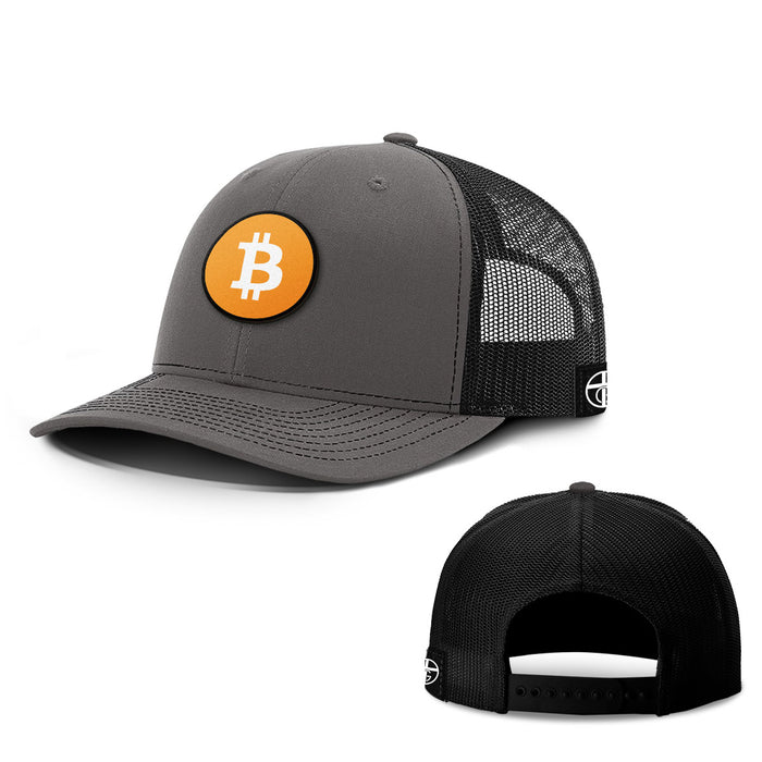 Bitcoin Logo Patch Hats - BustedTees.com