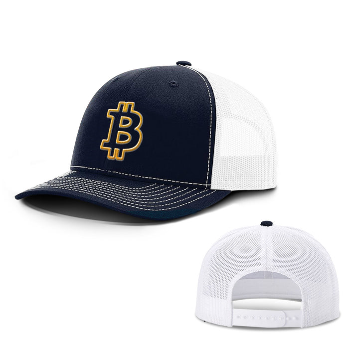 Bitcoin Outline Hats - BustedTees.com