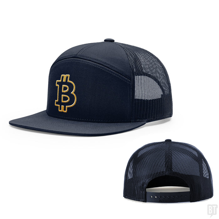Seven-Panel Trucker Flatbill / Navy / One Size