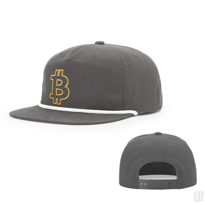 Snapback Rope Flatbill / Charcoal and White / One Size