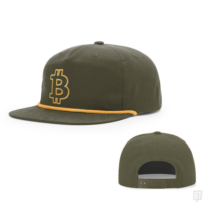 Snapback Rope Flatbill / Loden and Gold / One Size