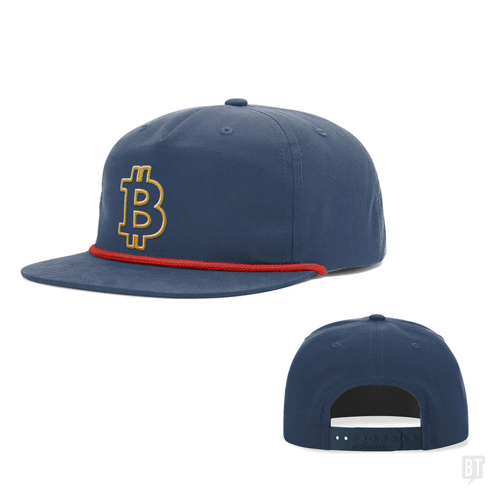 Snapback Rope Flatbill / Navy and Red / One Size