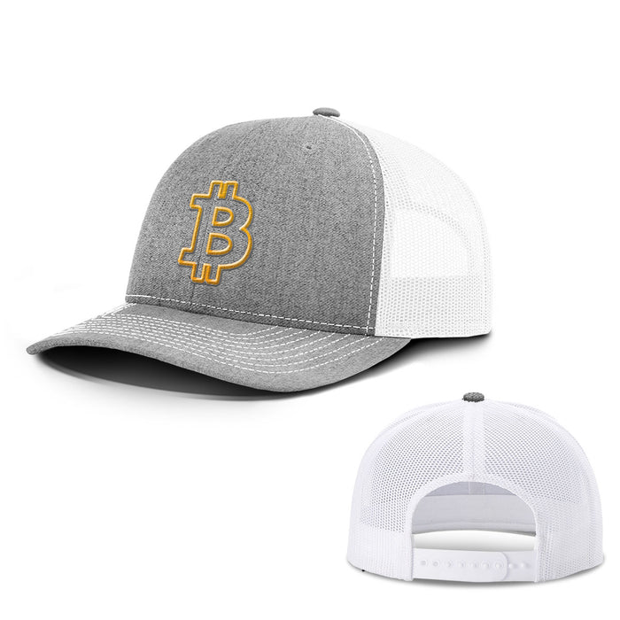 Bitcoin Outline Hats - BustedTees.com