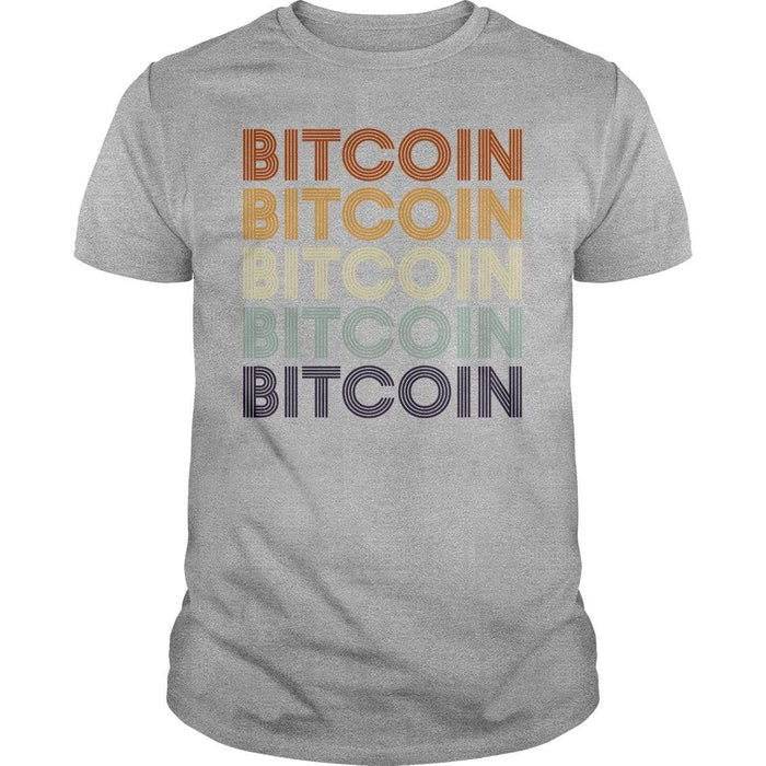 SunFrog-Busted BustedTees Classic Unisex / Grey / S Bitcoin Retro