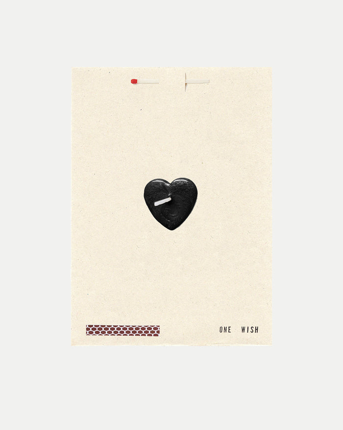 Veronica Beard Black Heart Wish Card - Black