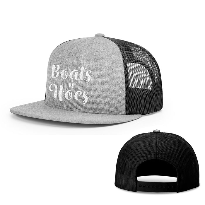 Snapback Flatbill / Heather and Black / One Size