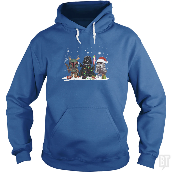 Boba Fett Darth Vader Stormtrooper Christmas Santa Hoodie