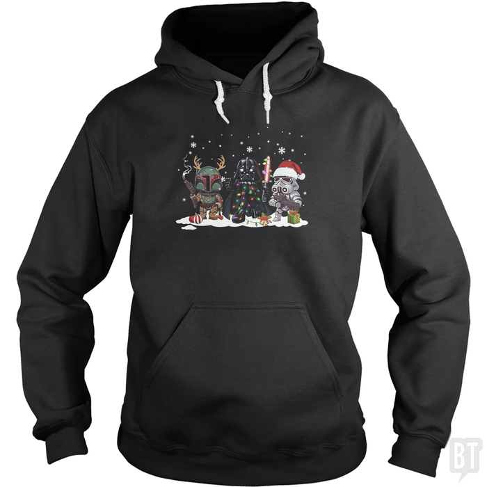 Boba Fett Darth Vader Stormtrooper Christmas Santa Hoodie