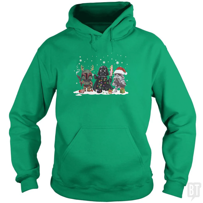 Boba Fett Darth Vader Stormtrooper Christmas Santa Hoodie