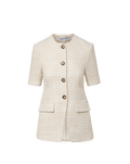 Veronica Beard Bodie Tweed Jacket - Ecru