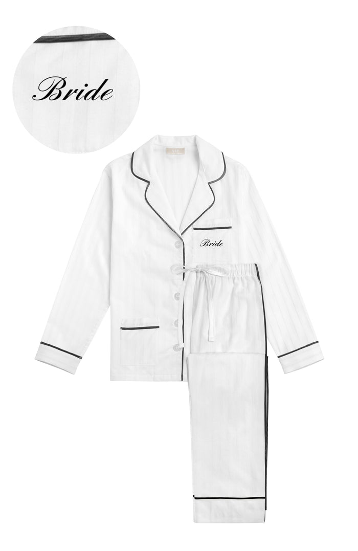 Bride Premium Cotton Pajama Set - Monochrome