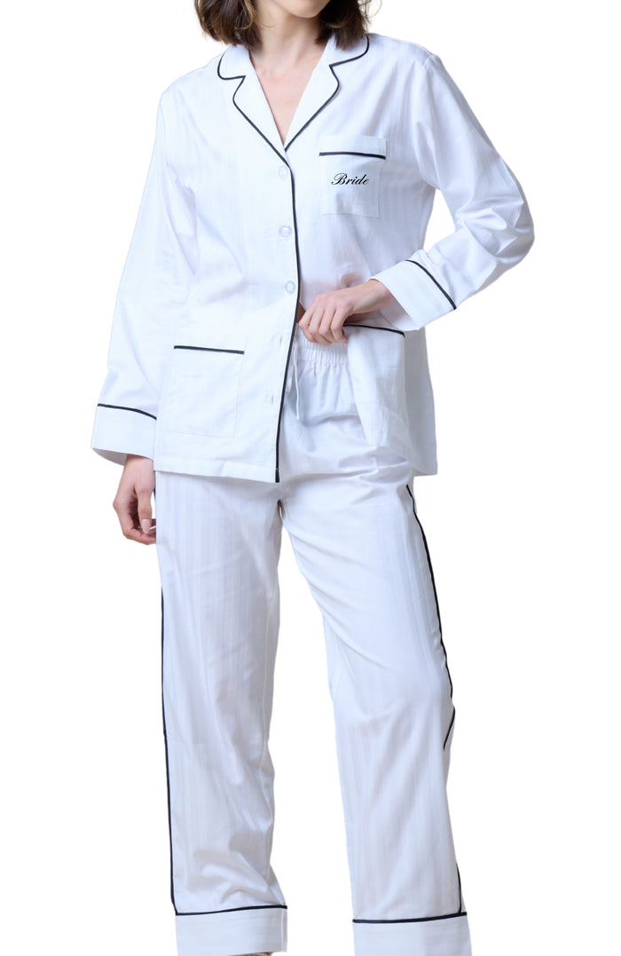 Bride Premium Cotton Pajama Set - Monochrome