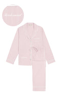 Bridesmaid Premium Cotton Pajama Set - Pink Peony