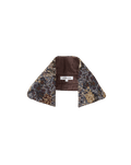 Veronica Beard Brown floral tapestry dickey with a pointed collar.