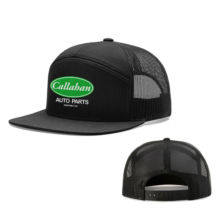 Seven-Panel Trucker Flatbill / Full Black / One Size