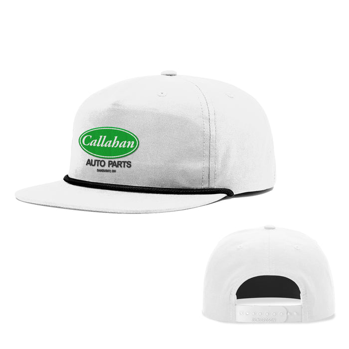 Snapback Rope Flatbill / White and Black / One Size