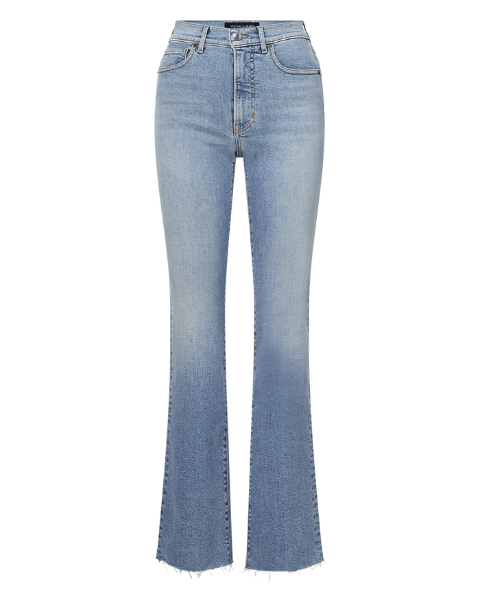 Veronica Beard Cameron Raw Hem Bootcut Jean - Riviera Breeze