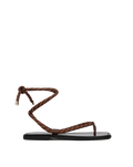Veronica Beard Carmina Cord Wrap Sandal - Cedar/Coconut