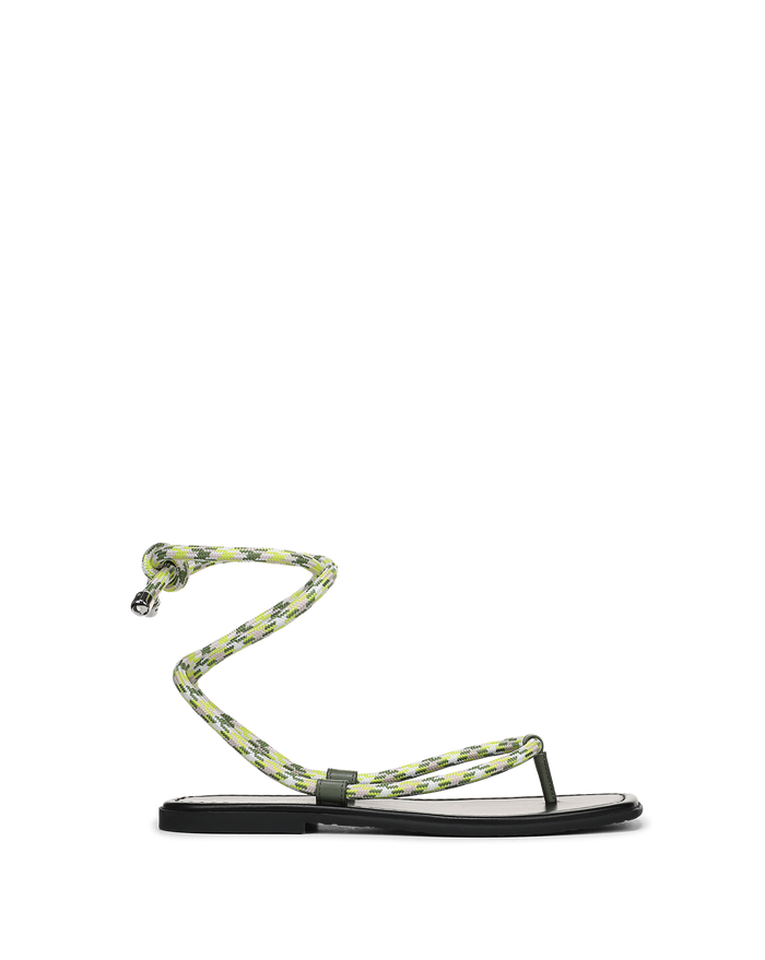 Veronica Beard Carmina Wrap Sandal - Lime Multi