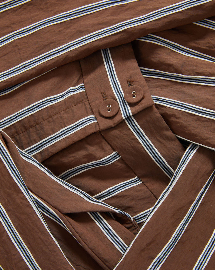 Veronica Beard Carraway Wide-Leg Pant - Dark Mocha Multi