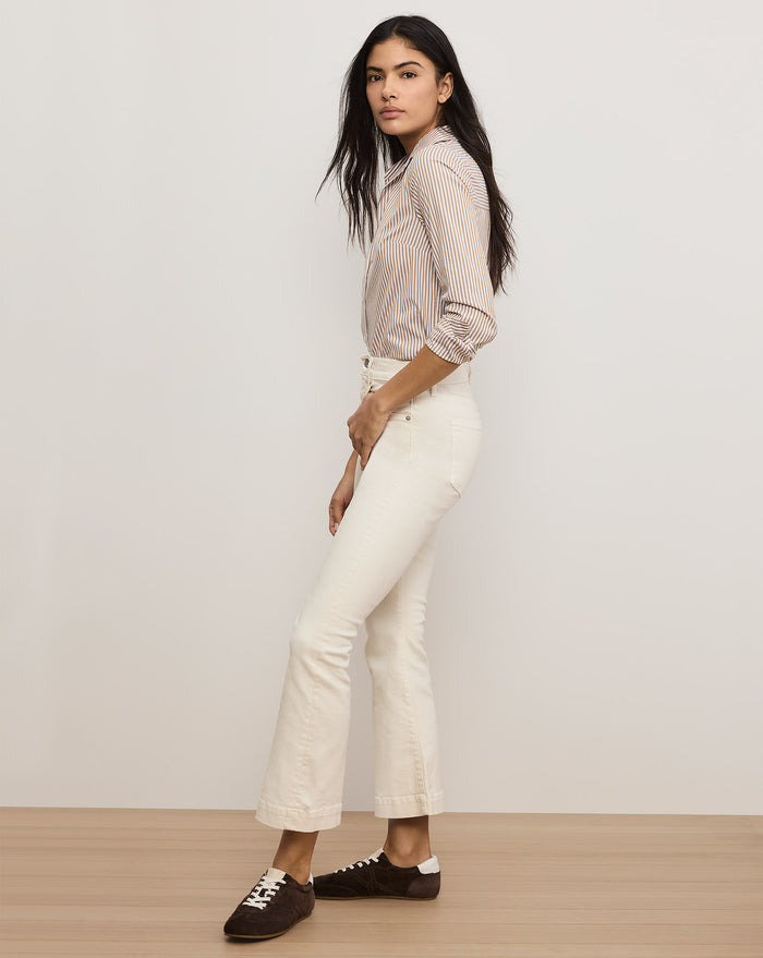 Veronica Beard Carson Kick-Flare Jean | Extended - Ecru