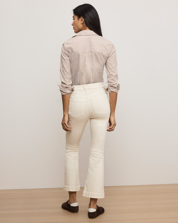 Veronica Beard Carson Kick-Flare Jean | Extended - Ecru