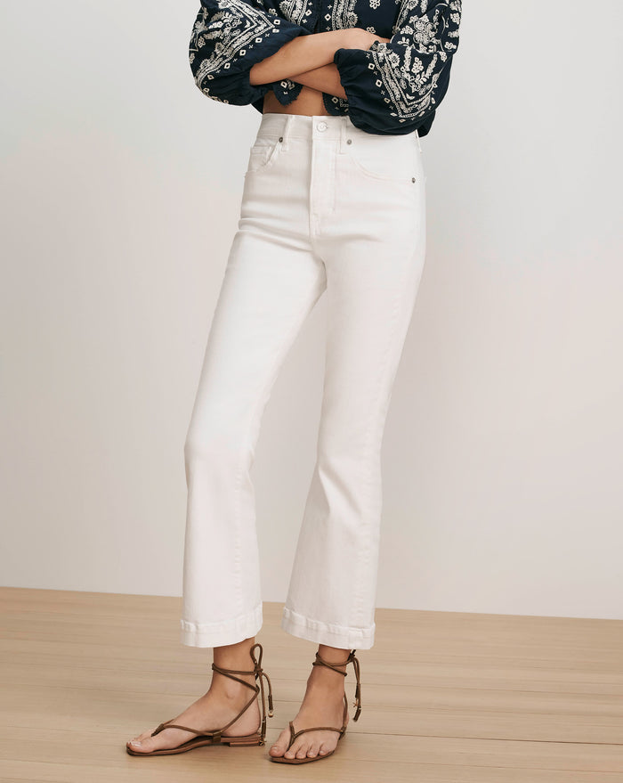 Veronica Beard Carson Kick-Flare Jean - White