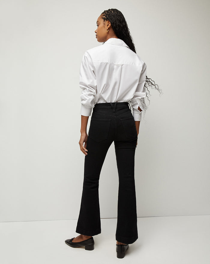 Veronica Beard Carson Kick-Flare Jean - Onyx