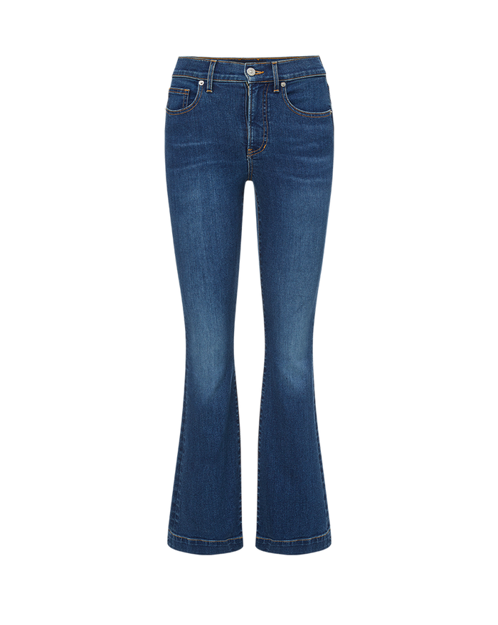 Veronica Beard Blue denim flare jeans.