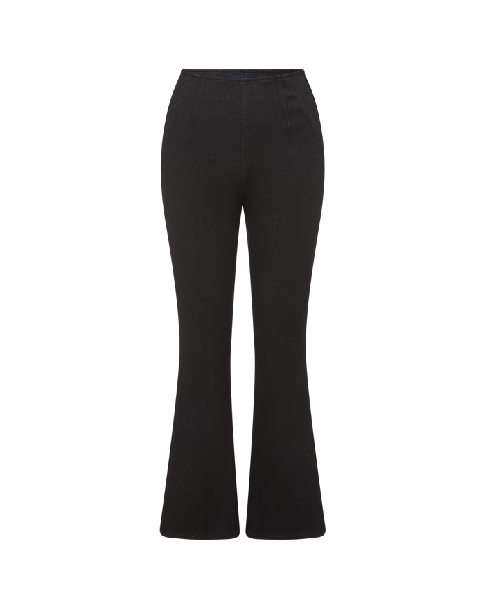 Veronica Beard Carson Off-Duty Kick-Flare Jean - Onyx