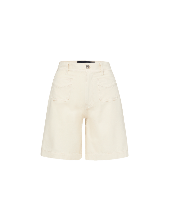 Veronica Beard Carter Canvas Short - Ecru