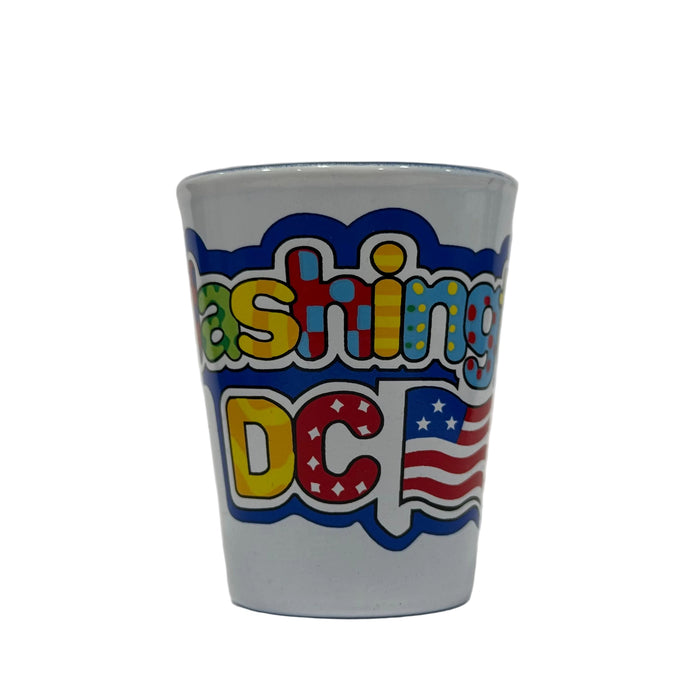 Cartoony Washington DC Shot Glass