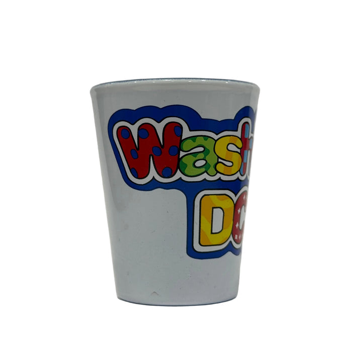 Cartoony Washington DC Shot Glass