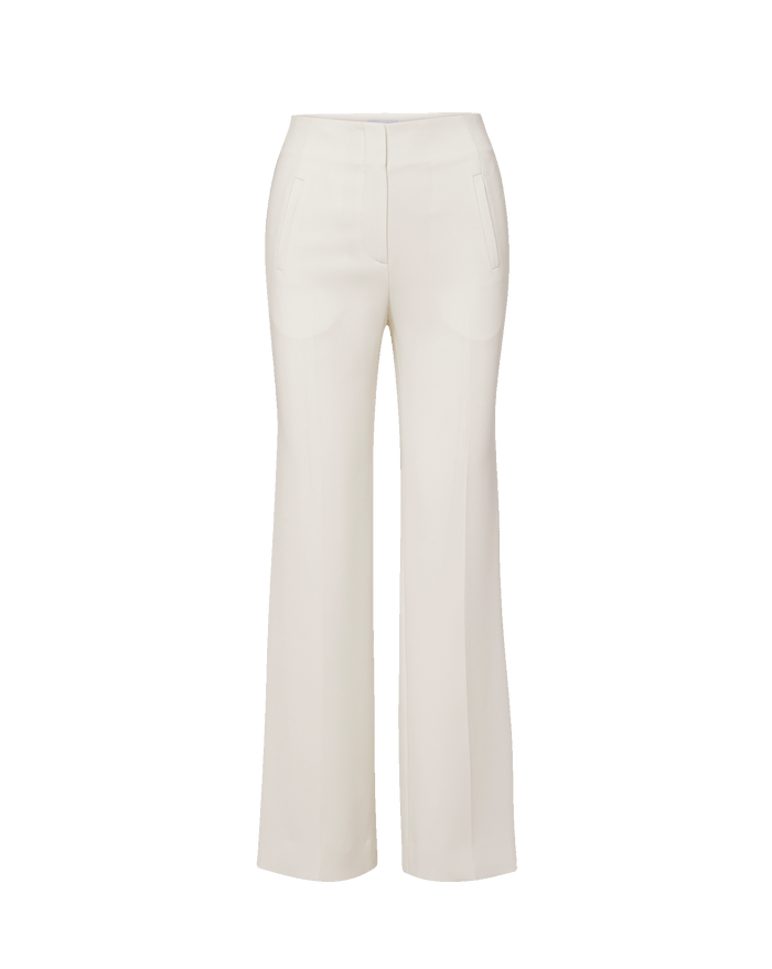 Veronica Beard Carys Cropped Pant - Dove White