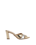 Veronica Beard Cassiel Metallic Slide Sandal - Gold/Silver