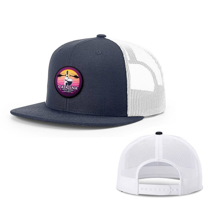 Snapback Flatbill / Navy and White / One Size