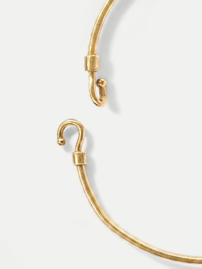 Veronica Beard Gold-tone metal choker with hook closure.