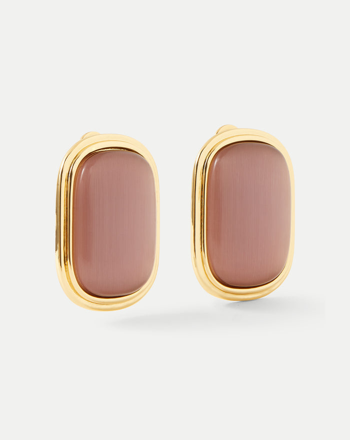 Veronica Beard Cat’s Eye Stone Earring - Plum