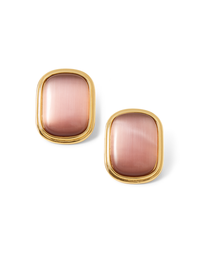 Veronica Beard Cat’s Eye Stone Earring Plum