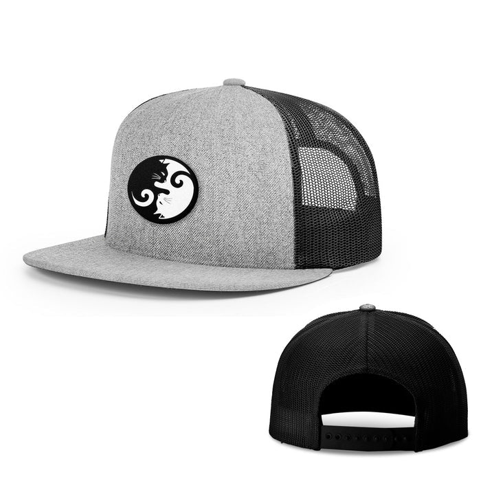 Snapback Flatbill / Heather and Black / One Size