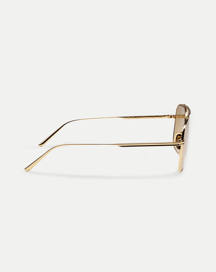 Veronica Beard CC Titan Aviator Sunglasses - Gold