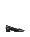 Veronica Beard Cecile Croc-Embossed Ballet Pump - Black Croc