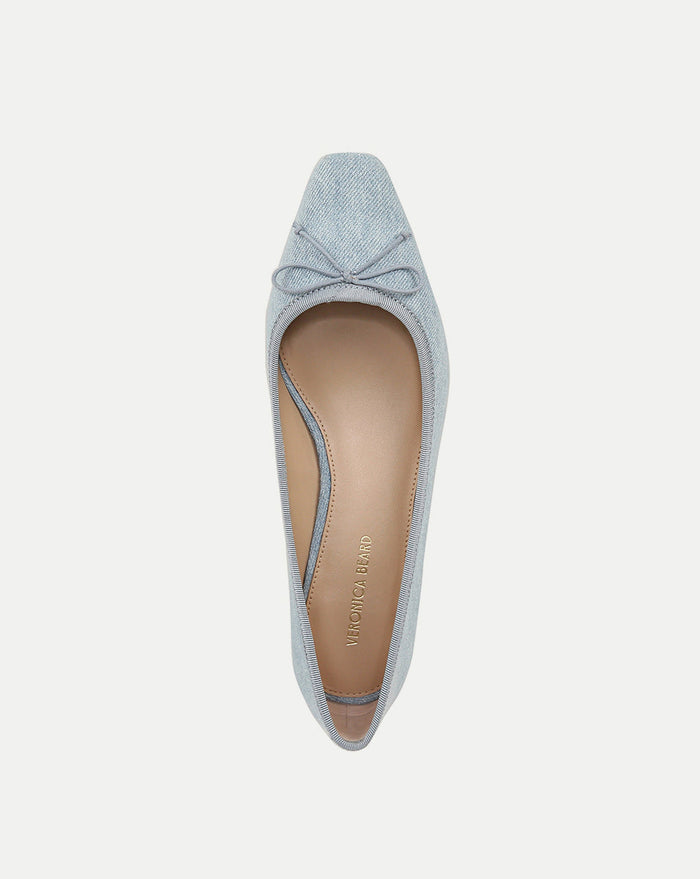 Veronica Beard Cecile Denim Ballet Pump - Blue