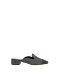 Veronica Beard Cecile Denim Cap-Toe Mule - Denim Blue/Black
