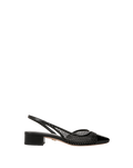 Veronica Beard Cecile Rhinestone Mesh Cap-Toe Slingback - Black Rhinestone