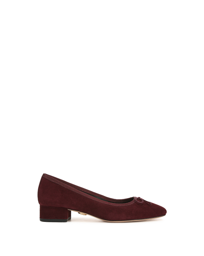 Veronica Beard Cecile Suede Ballet Pump - Acai